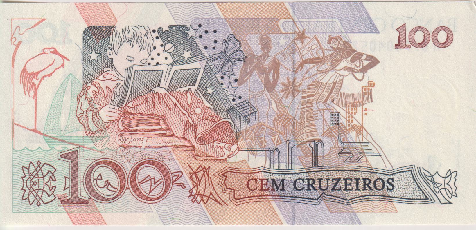 BRAZIL 100 Cruzados 1990 P228 UNC - Image 2
