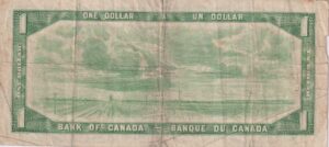 Alternative view of CANADA 1 Dollar - Elizabeth II 1954 P75 F