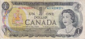 CANADA 1 Dollar 1973 P85 VF