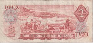 Alternative view of CANADA 2 Dollar 1974 P86 VF