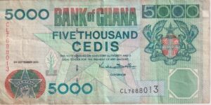 Ghana 5000 Cedis 2001 P34h VF