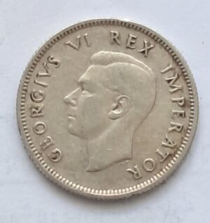 Alternative view of UNION OF SOUTH AFRICA - 1 Shilling 1938, Silver 0.800, Copper 0.200