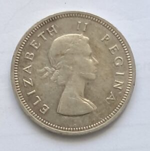 Alternative view of UNION OF SOUTH AFRICA - 2 Shilling 1960, Silver 0.500, Copper 0.50 (Copy)
