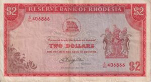 RHODESIA 2 Dollars 1979 P35d VF
