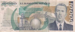 MEXICO 10,000 Pesos 1987 P90 VF