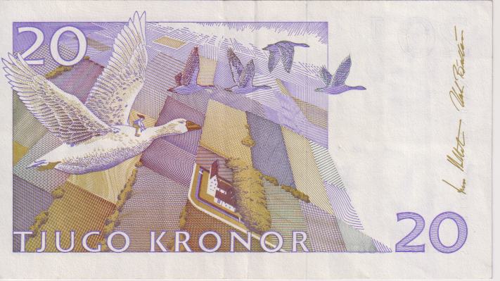 Sweden 20 Kronor 1999-2002 P-63a VF - Image 2