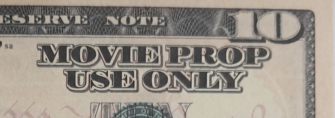 USA -10 Dollars - Movie Prop Banknote - Image 2