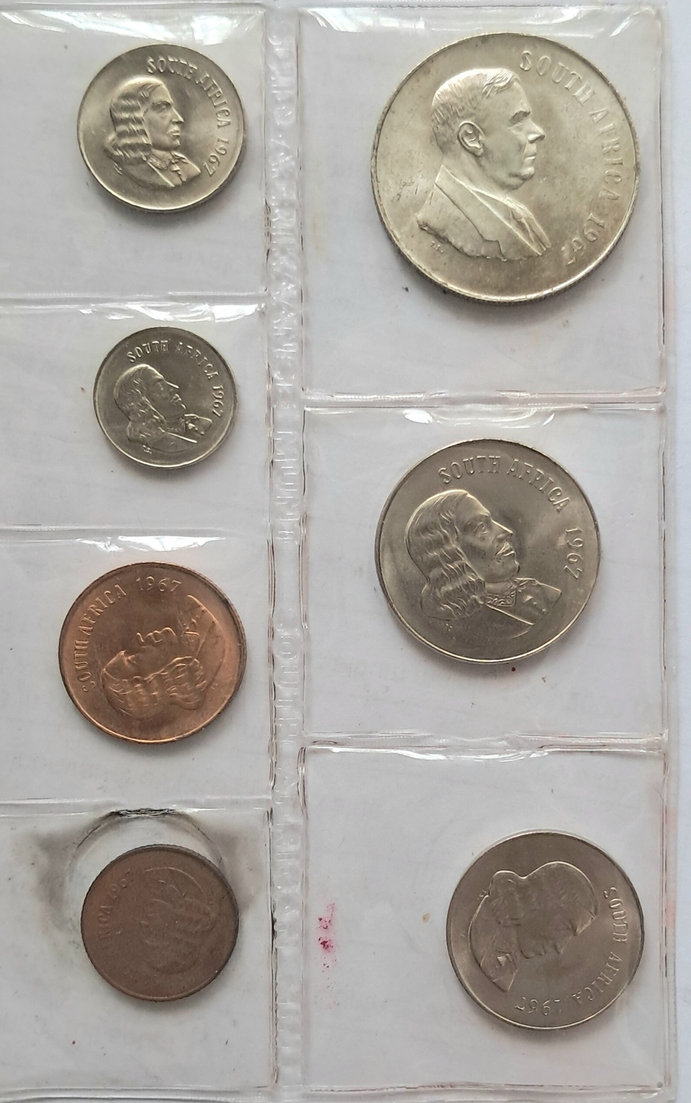 SOUTH AFRICA 1967 - Verwoerd Uncirculated set, silver One Rand