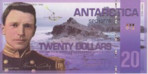 ANTARCTICA $20 Dollar (2008) Capt. Frank Worsley - read description
